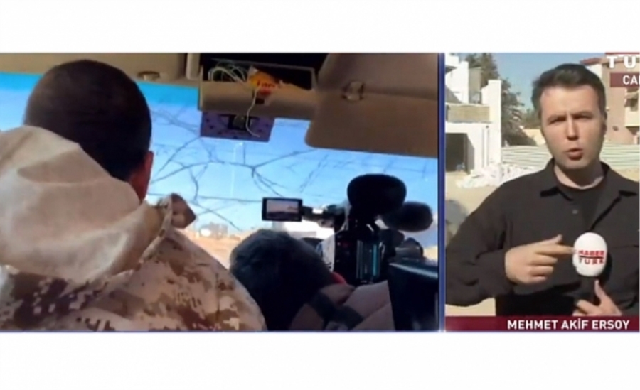 Habertürk ekibine Libya