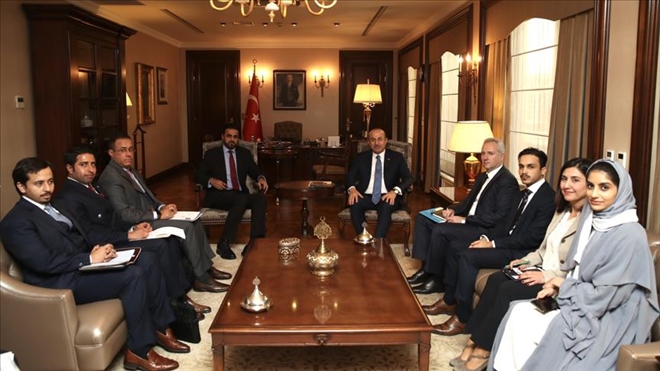 Çavuşoğlu Katar Kalkınma Fonu Direktörü el-Kevari´yi kabul etti