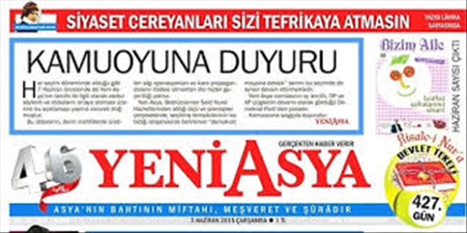 Yeni Asya(Nurcular)Cemaati, Yerelde Hangi Partiyi Destekleyeceklerini Açıkladı