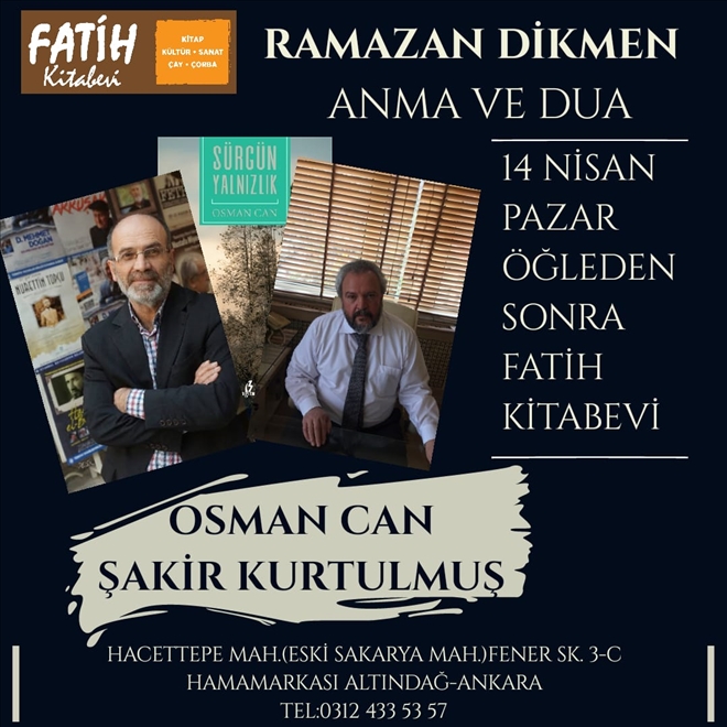 Ramazan Dikmen´i anma programı