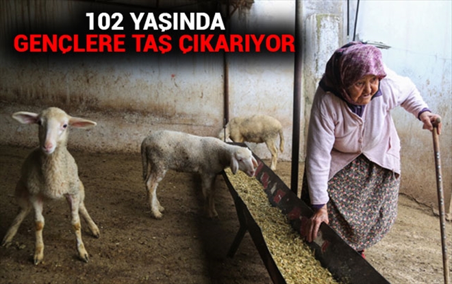 102 yaşında gençlere taş çıkarıyor