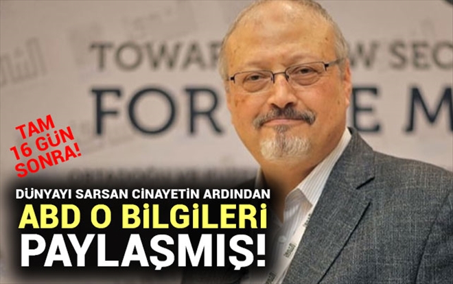 Dünyayı sarsan cinayetin ardından ABD o bilgileri paylaşmış!