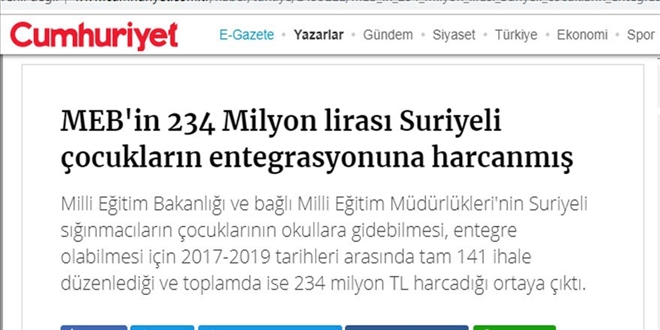 Cumhuriyet´in Suriyeli Düşmanlığı Bu Kez Çocukları Hedef Aldı! 