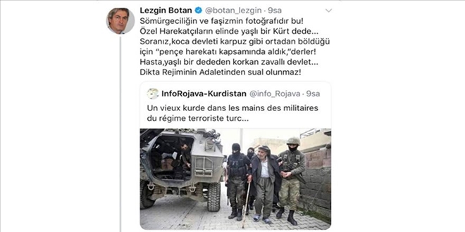 HDP´li Lezgin Botan Yalanı Ortaya Çıkınca Tweetini Sildi 