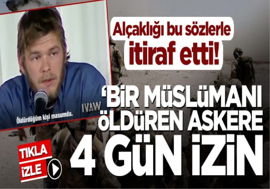 ABD’li eski askerden şok itiraf! ‘Bir Müslümanı öldüren askere 4 gün izin’