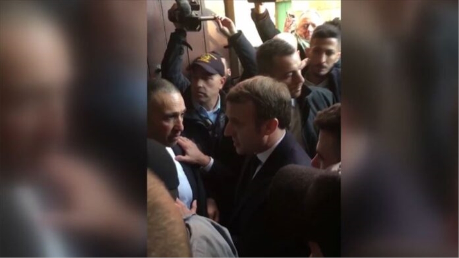 Macron ile İsrail polisi arasında gerginlik..