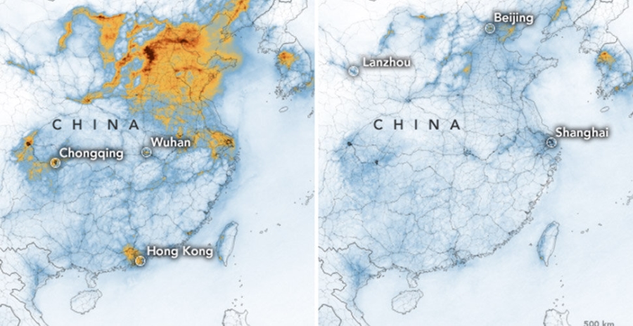 NASA grafikleri paylaştı, koronavirüs atmosferin temizlenmesine yol açtı