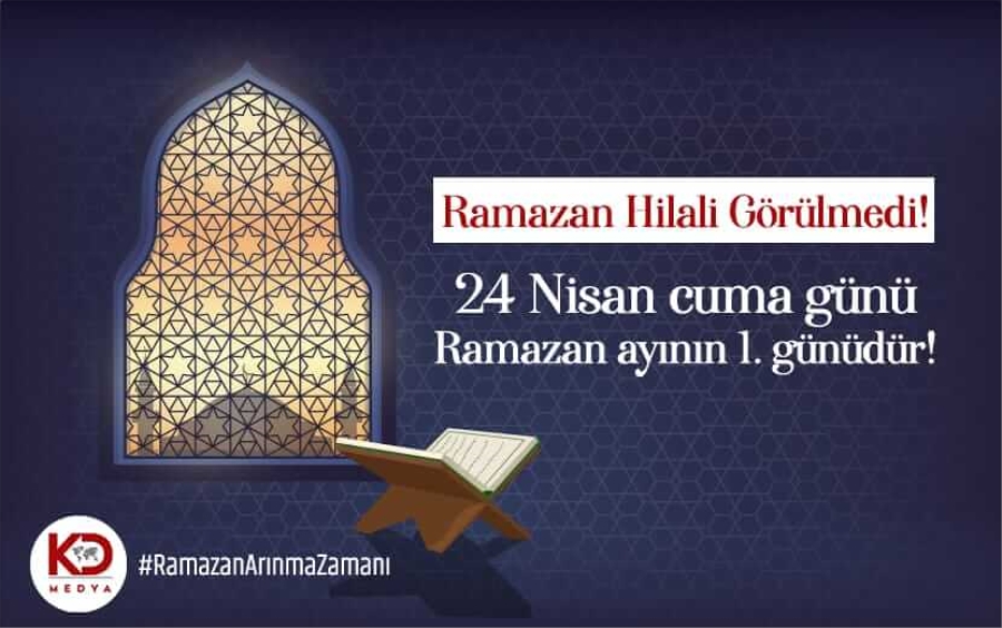 RAMAZAN HİLALİ GÖRÜLEMEDİ: RAMAZAN AYI CUMA GÜNÜ BAŞLIYOR!