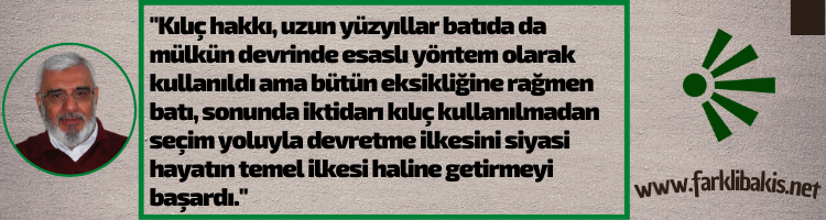 HAKİMİYET ve MİLLET, MÜLK ve ADALET