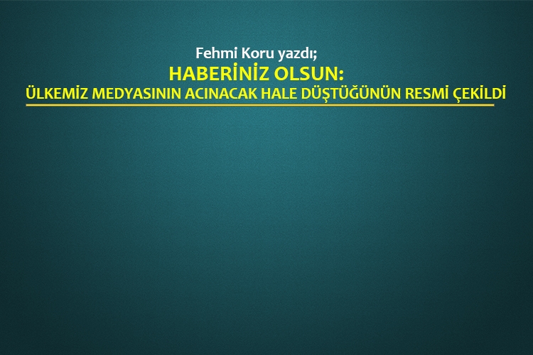 Haberiniz olsun: Ülkemiz medyasının acınacak hale düştüğünün resmi çekildi