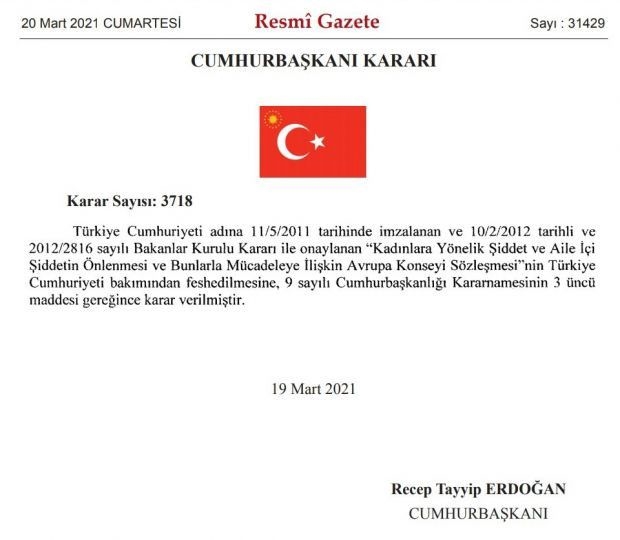 Türkiye, İstanbul Sözleşmesi