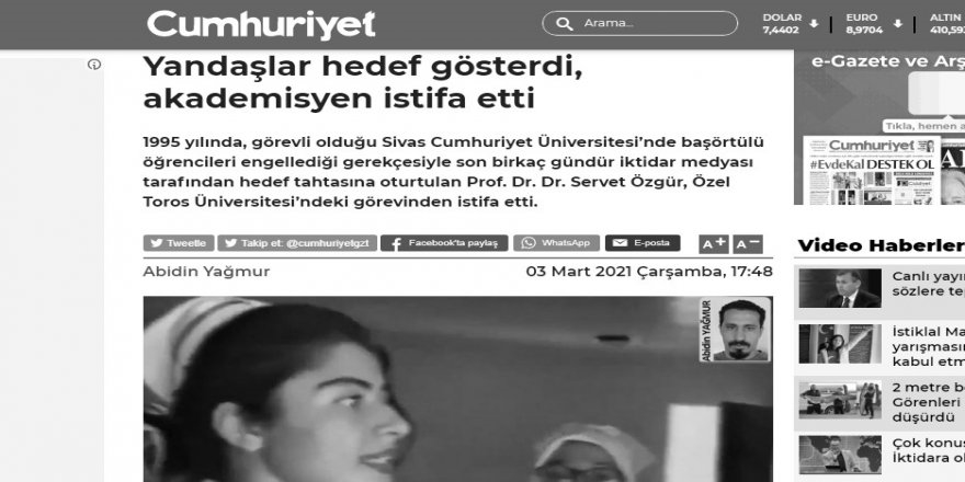 Yasakçı profesöre gösterilen tepki Cumhuriyet’i öfkelendirmiş! 