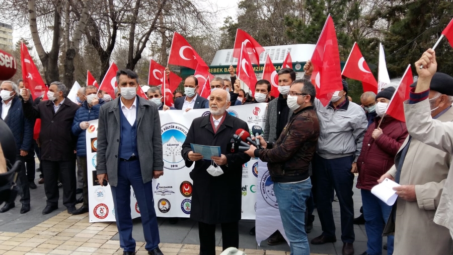 KAYSERİ GÜNÜLLÜ KURULUŞLARI TARAFINDAN  “104 AMİRALİN” DARBE İMALI BİLDİRİSİNE KARŞI BASIN AÇIKLAMASINDA BULUNULDU