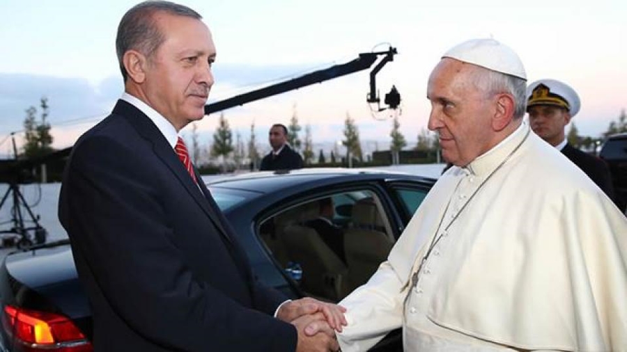 Cumhurbaşkanı Erdoğan, Papa Fransuva ile Gazze