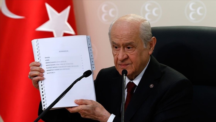 Bahçeli: 100 maddelik yeni anayasa önerimizin hazırlık aşaması tamamlanmıştır