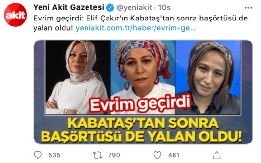 Yeni Akit kabul etti: Kabataş yalandı