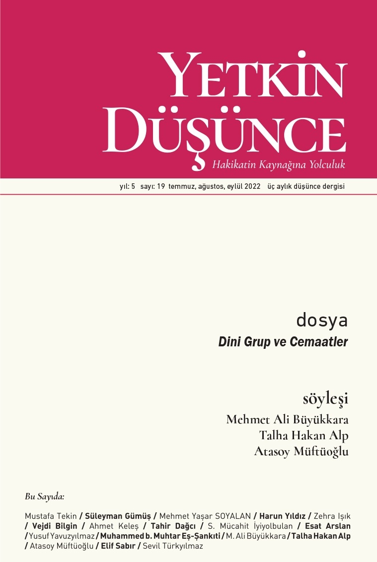 Yetkin Düşünce Dergisi’nin 19.Sayısı Çıktı…