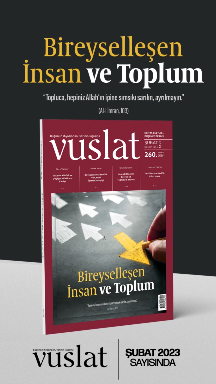 Vuslat Dergisi. 2023 Yılı Şubat sayısı Çıktı...