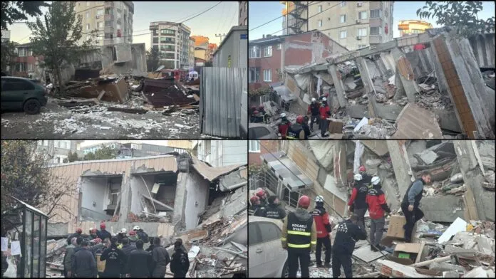 Gebze’de 6 katlı bina çöktü: Enkaz altında kalanlar varGebze’de 6 katlı bina çöktü: Enkaz altında kalanlar var