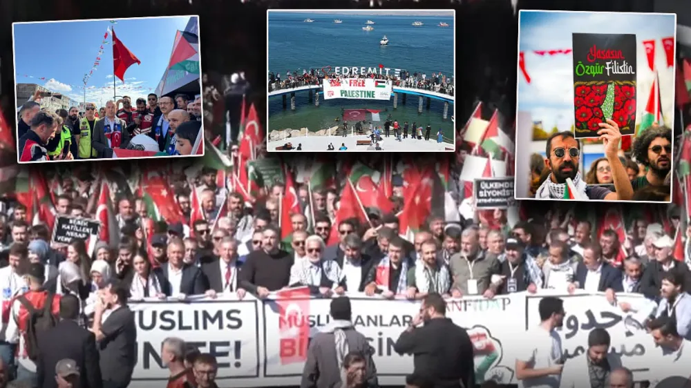 Gazze’ye büyük destek: On binlerce kişi aynı anda sokağa çıktı