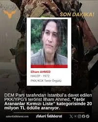 Türkiye’ye gelebileceği söylenen İlham Ahmed için yakalama kararı bulunuyor