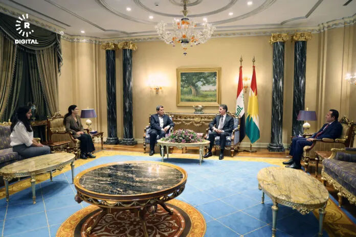 Mazlum Kobani ile Neçirvan Barzani görüştü