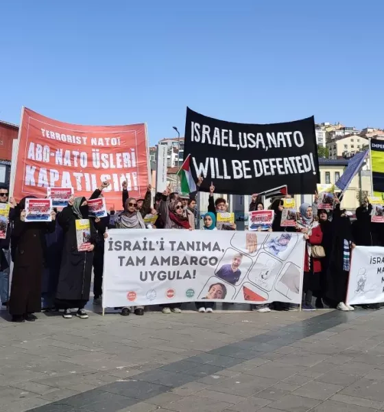 Üsküdar’da Eylem: Siyonist Gemilere Akdeniz’de Geçit Yok