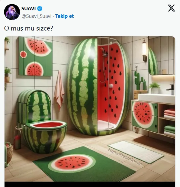 Suavi’nin Karpuz Paylaşımı Tepki Çekti