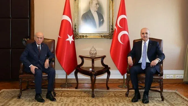 Kurtulmuş, Bahçeli’yi ziyaret etti: “Meclis’e büyük bir sorumluluk düşüyor”