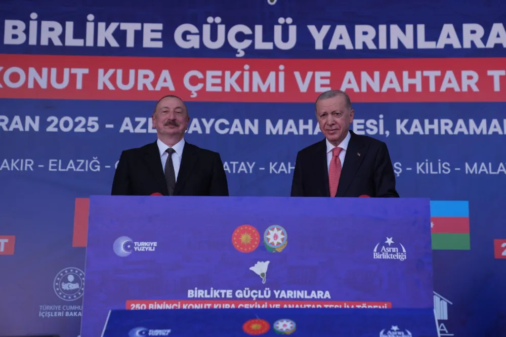 Erdoğan, Aliyev ile birlikte Kahramanmaraş