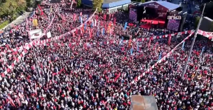 CHP, kayyıma karşı “Büyük Ankara” mitinginde: “Serbest seçimler için eylemdeyiz”